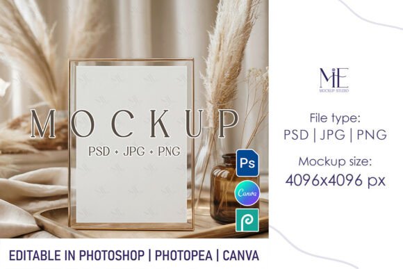 Download A4 Table Sign Mockup PSD PNG Wedding - Premium Resources