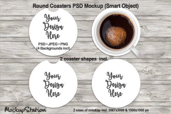 Download Round Car Coaster Mockup PSD File - Mockup psd Collection