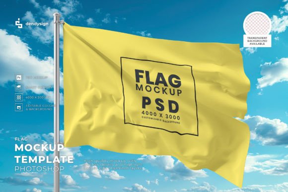 Download Waving Flag Mockup Template - Flag mockup Collection