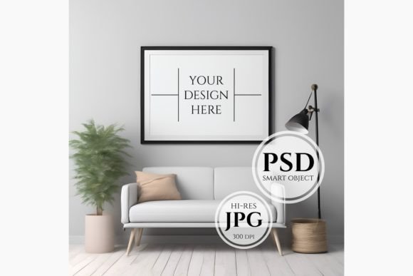 Download Landscape Frame Mockup, Wall Art Mockup - Art mockup Collection