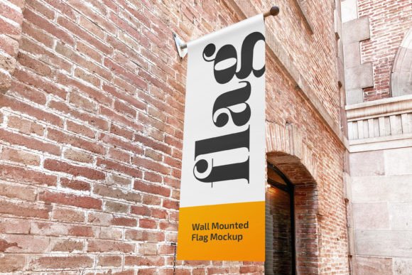 Download Wall Mounted Flag Mockup - Flag mockup Collection