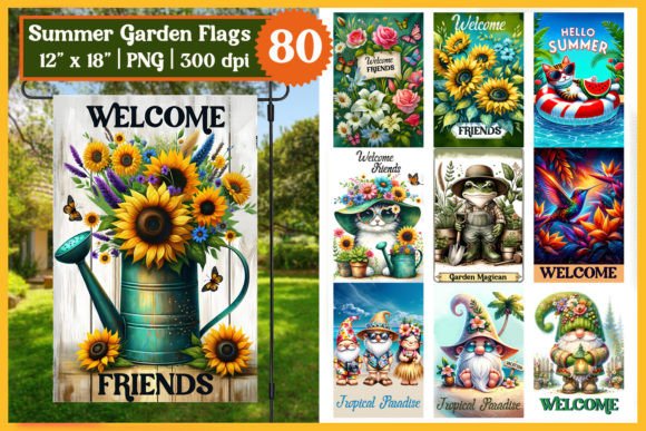 Download Summer Garden Flag- Garden Flags Bundle - Flags Collection