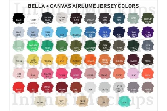 Download Color Chart Bella Canvas 3001 Tshirt - Premium Resources