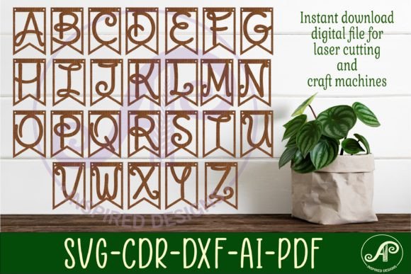 Download Alphabet Curly Font Bunting Banner Flags - Flags Collection